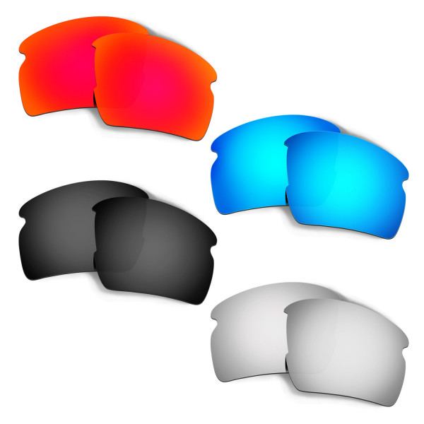 Hkuco Mens Replacement Lenses For Oakley Flak 2.0 XL Red/Blue/Black/Titanium Sunglasses